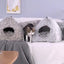 Cat Basket - Rabbit House - Cat House - Plush - Warmth - 40x40x37 CM - Rodent - Cat Bed - Kitten Basket - Animal House - Cat Cushion - Cat Den - Cat Houses - Cat Cave - Brown - Comfortable & Soft - For Rabbits, Cat, Guinea Pigs, Hamsters, Puppies