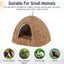 Cat Basket - Rabbit House - Cat House - Plush - Warmth - 40x40x37 CM - Rodent - Cat Bed - Kitten Basket - Animal House - Cat Cushion - Cat Den - Cat Houses - Cat Cave - Brown - Comfortable & Soft - For Rabbits, Cat, Guinea Pigs, Hamsters, Puppies