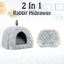 Cat Basket - Rabbit House - Cat House - Plush - Warmth - 40x40x37 CM - Rodent - Cat Bed - Kitten Basket - Animal House - Cat Cushion - Cat Den - Cat Houses - Cat Cave - Grey - Comfortable & Soft - For Rabbits, Cat, Guinea Pigs, Hamsters, Puppies