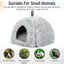 Cat Basket - Rabbit House - Cat House - Plush - Warmth - 40x40x37 CM - Rodent - Cat Bed - Kitten Basket - Animal House - Cat Cushion - Cat Den - Cat Houses - Cat Cave - Grey - Comfortable & Soft - For Rabbits, Cat, Guinea Pigs, Hamsters, Puppies