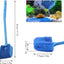 2 pieces - Aquarium Cleaning Brush - with 40 cm long handle - with 2 replacement cleaning cloths - sponge Brush with Long Handle - cleaning sponges - algae cleaning brush - accessories for cleaning aquarium glass - Blue, Green