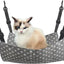 Cat Hammock - Hammock for cats - hanging pet bed - hammock for pets - with hooks - for Kittens, Puppies and Small Pets - Adjustable Straps - Pet Swing - cat bed - for cages and gardens - 53*35 cm - grey stars