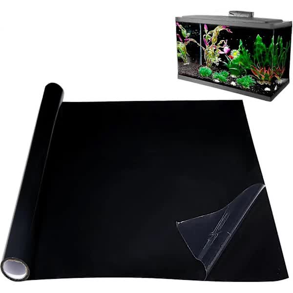 Aquarium Background Poster Static Adhesive Black for Fish Tank