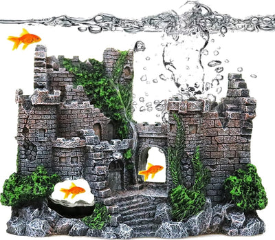 Aquarium Decoration - Ornaments - Castle - aquarium - Castle Aquarium Castle Decoration Hiding House - 17 x 6 x 13 cm