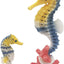 Seahorse Statue Ornament Compatible with Aquarium Decor Resin 2 Pieces
