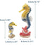 Seahorse Statue Ornament Compatible with Aquarium Decor Resin 2 Pieces