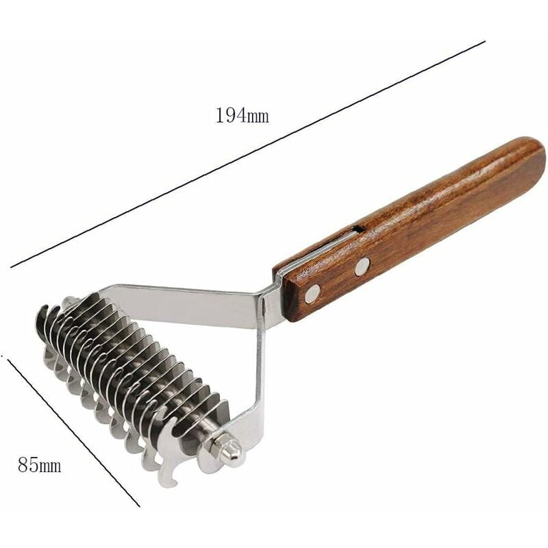 Dog Grooming Brush Coat King Undercoat Comb Dual 17+9 Teeth for Pet Hair Removal Dematting