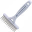 Dog Dematting Brush Undercoat Comb Self-Cleaning Double Row Metal Teeth for Loose Hair Removal Puppy Grooming Brush