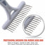Dog Dematting Brush Undercoat Comb Self-Cleaning Double Row Metal Teeth for Loose Hair Removal Puppy Grooming Brush