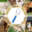 Dual-Sided Shedding Blade Dogs Hair Brush - Stainless Steel Grooming Horse Tool with No-slip Grip - Fine Teeth for Long, Short