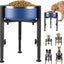 Dog Food Bowl Stand - Metal Elevated Dog Food Dispenser - Adjustable Dog Food Bowl Stand - Suitable for Large, Medium, and Small Dogs - Black (food bowl not included)