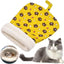 Cat Bed - Pet Sleeping Bag - Warm Pet Bed - Winter Cat House - Suitable for Indoor Use - Comfortable and Sheltered - Give Your Pet a Warm Hideaway (Yellow, One Size)