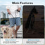 1.8m Long Dog Training Leash - Durable, tension-free polyester dog leash with two padded handles and reflective thread - For small and medium-sized dogs - Black