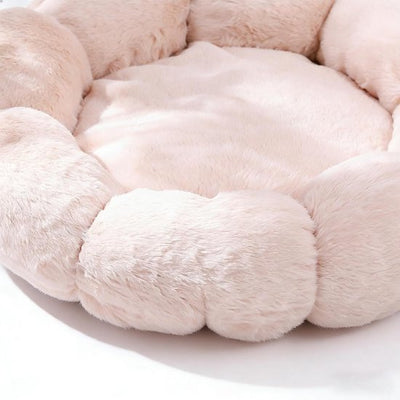 Cat basket - Warm basket for autumn/winter - Round cat basket - Dog mat - Dog basket - Cat basket for home - Pet basket - Pink - 50 cm