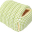 Cat house - Cat basket - Plush and warm - Removable and washable - Closed cat bed for winter - Suitable for indoor and outdoor use in winter, camping, traveling, in the bedroom, living room and apartment - Green and white checkered