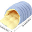 Cat House - Cat Basket - Plush and Warm - Removable and Washable - Closed Cat Bed for Winter - Suitable for Indoor and Outdoor Use in Winter, Camping, Travel, Bedroom, Living Room and Apartment - Blue and White Checkered Pattern