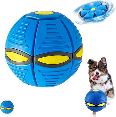 Dog Toy Ball - Interactive Dog Ball - Pet Magic Frisbee Ball - Pet Frisbee Ball - Interactive Pet Toy - Pet Magic Frisbee Ball - Blue