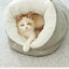 Cat Bed - Comfortable Slipper-Shaped Cat Bed - Semi-Enclosed Pet Den - Suitable for Indoor Cats and Small Dogs - Warm Plush Cat and Dog Bed - Non-Slip Bottom - 50*35*30 cm - Gray