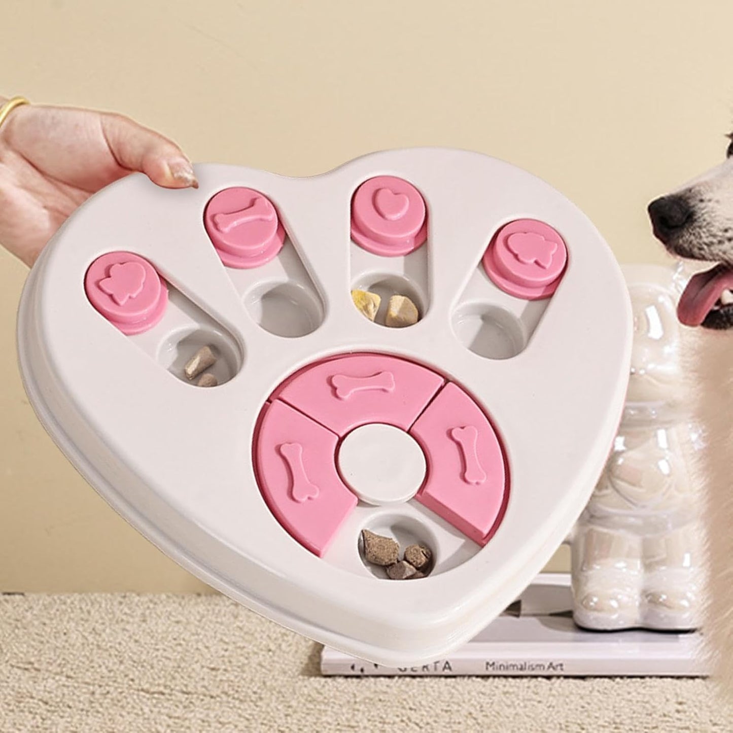 Dog Bowl - Slow Food Bowl - Educational Game - Interactive Toy - 1pc