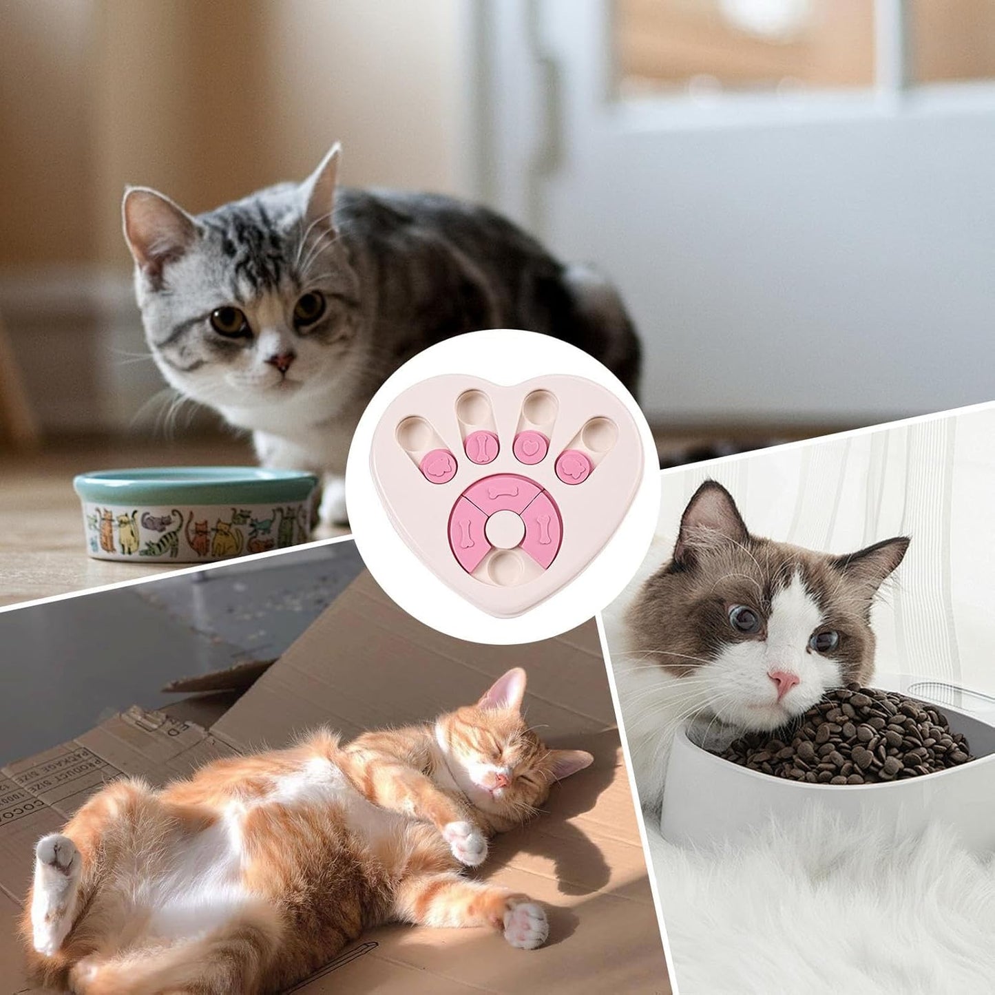 Dog Bowl - Slow Food Bowl - Educational Game - Interactive Toy - 1pc