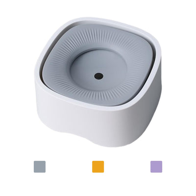 Dog Drinking Bowl - Cat Water Bowl - Anti-Spill Drinking Bowl - Dog Accessories - Anti-Spill - Splash-Proof - Floating Bowl - Travel Drinking Bowl - For Car - Cats - Puppy - Water Dispenser - Pet Gift - Anti-Slobber - Square - Gray - 1 Piece