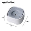 Dog Drinking Bowl - Cat Water Bowl - Anti-Spill Drinking Bowl - Dog Accessories - Anti-Spill - Splash-Proof - Floating Bowl - Travel Drinking Bowl - For Car - Cats - Puppy - Water Dispenser - Pet Gift - Anti-Slobber - Square - Gray - 1 Piece