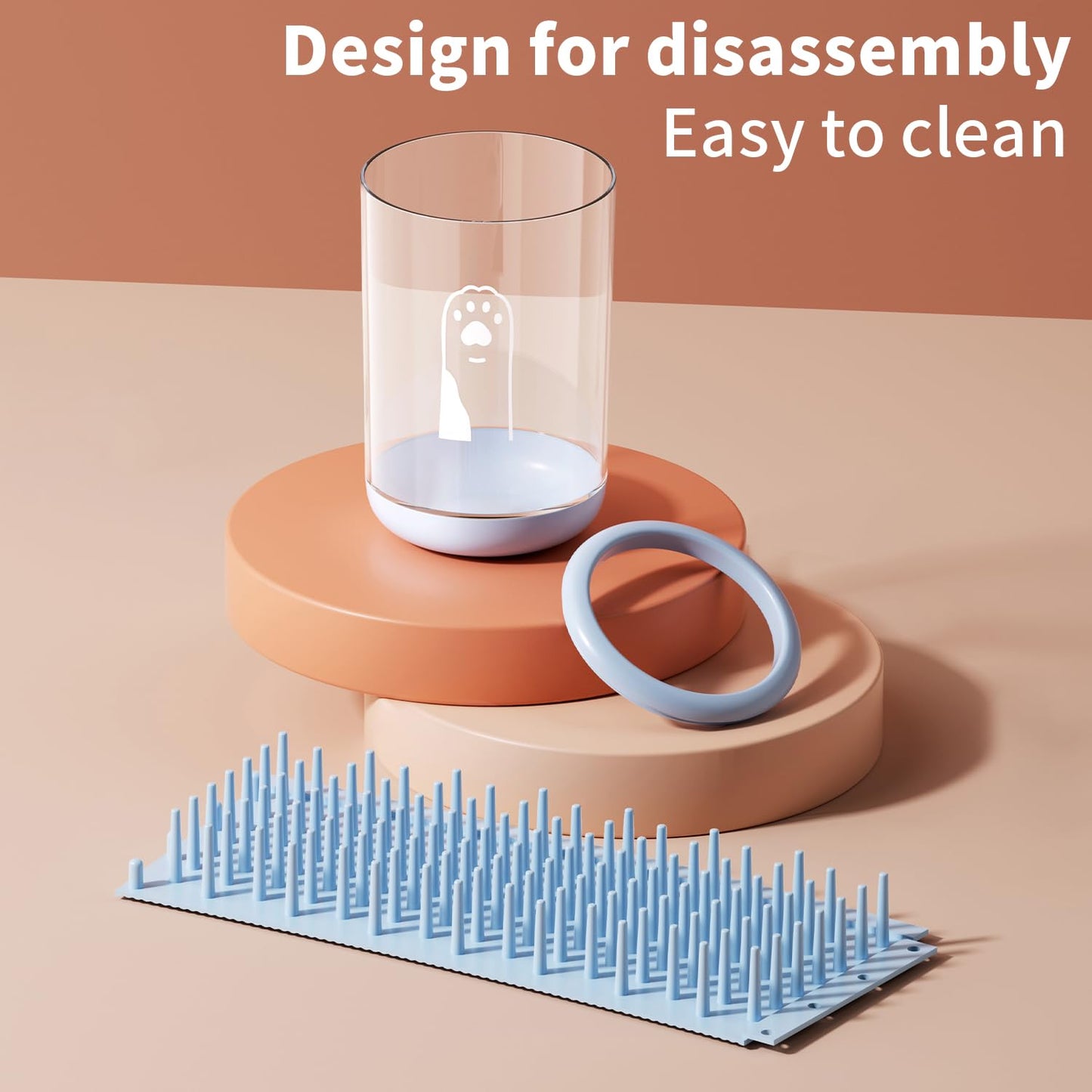 Dog Paw Cleaner - Paw Cleaner - Dog Paw Cleaner - Dog Accessories - Foot Cleaner - Coat Care - Dog Brush - Against Muddy Paws - Animal Supplies - Dog Wash - Portable - Soft Silicone - Blue - 1 Piece