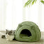 Green Cat Bed Cave - Cozy Pet House for Cats - Soft Kitten Sleeping窝