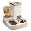 2 in 1 Automatic Cat Feeder and Waterer Ceramic Pet Bowl for Cats and Small Dogs