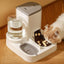 2 in 1 Automatic Cat Feeder and Waterer Ceramic Pet Bowl for Cats and Small Dogs