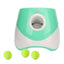 Dog Ball Launcher Thrower Automatic Tennis Fetch Throwing Machine with 3 Balls -Green