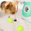 Dog Ball Launcher Thrower Automatic Tennis Fetch Throwing Machine with 3 Balls -Green
