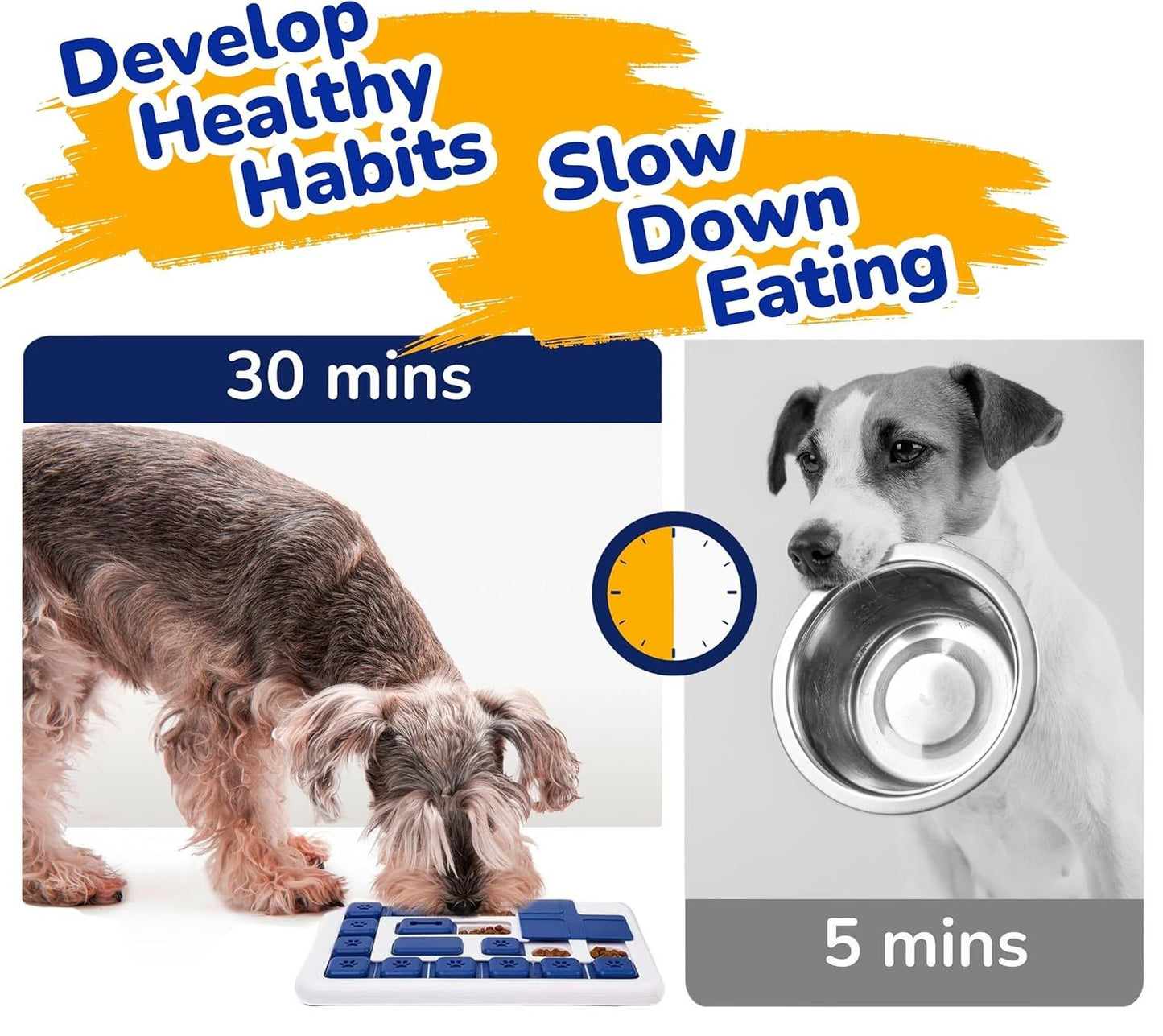 Interactive dog puzzle toy slow feeder treat dispenser for mental stimulation and slow feeding