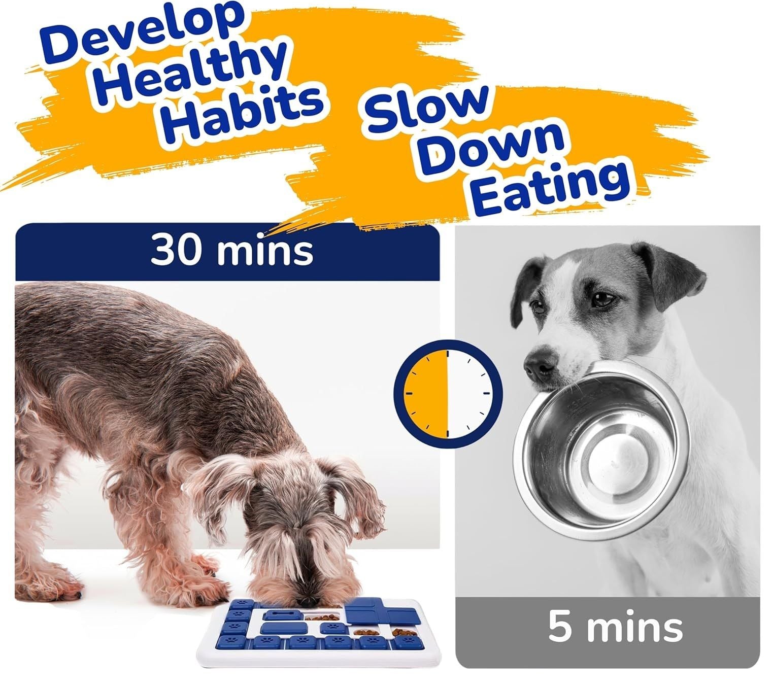 Interactive dog puzzle toy slow feeder treat dispenser for mental stimulation and slow feeding