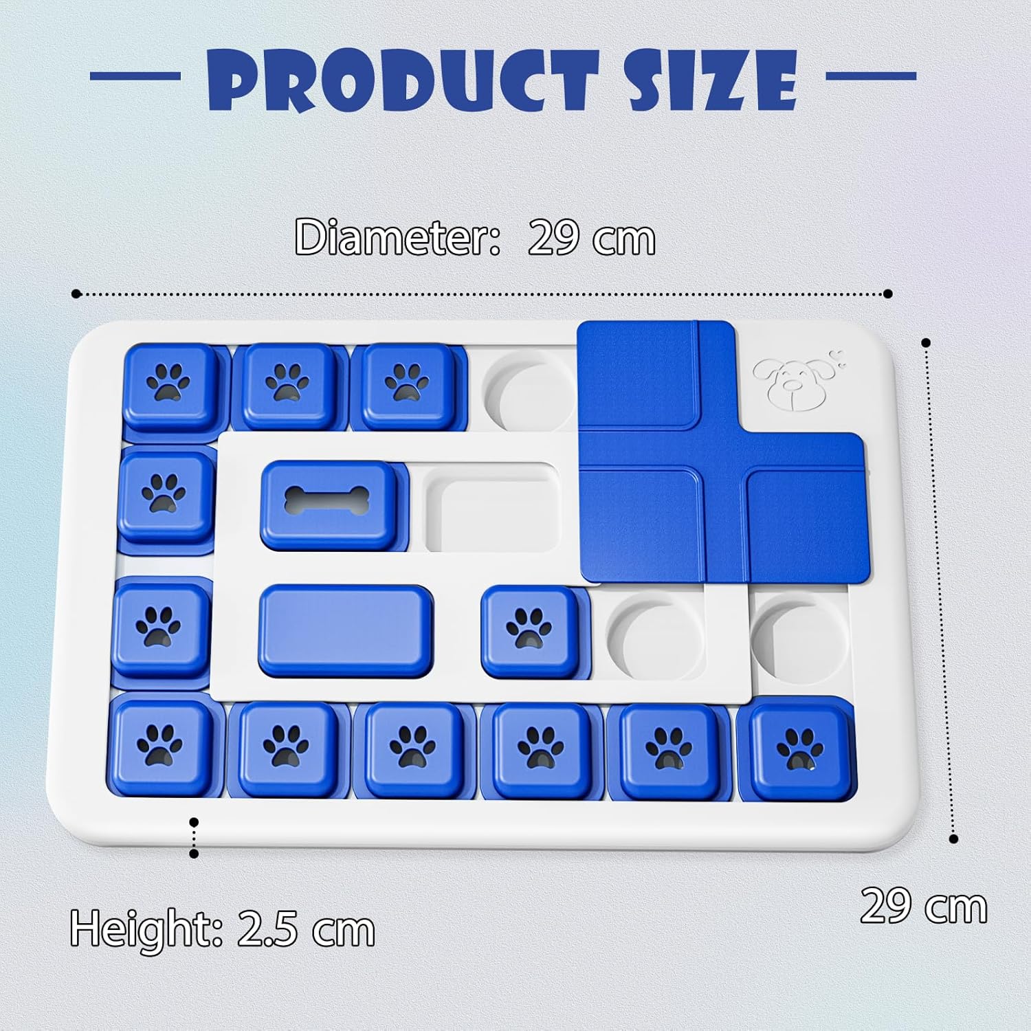 Interactive dog puzzle toy slow feeder treat dispenser for mental stimulation and slow feeding