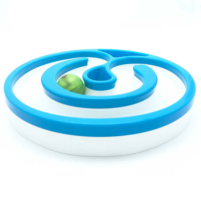 Interactive Cat Track Circle with LED  Sound Light Rolling Ball - Chase Play Toy - Image 2.0