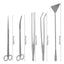 Stainless Steel Aquarium Tool Set Tweezers Scissors Spatula Kit 4 5 6PCS - 6PCS Tool + Bag