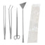 Stainless Steel Aquarium Tool Set Tweezers Scissors Spatula Kit 4 5 6PCS - 6PCS Tool + Bag