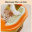 12L Semi Enclosed Large Cat Litter Box with Delivery Shovel Easy Clean Toilet - Green-Orange