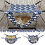 Cat Hammock Hanging Bed Cage Nest Soft Pet House Basket Cat Sleeping Supplies - Sea Blue Checkered