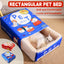 Rectangular Cookie Box Pet Bed for Cats Dogs Cat Bed Kitten Puppy Soft Pet House - Red M