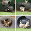 Felt Cat Tunnel Bed Donut Cave Nest for Kittens and Small Pets 50x30cm - Dark Grey