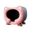 Semi Closed Cat Nest Soft Cozy Pet Bed for Cats Small Animals Indoor Sleeping - Pink