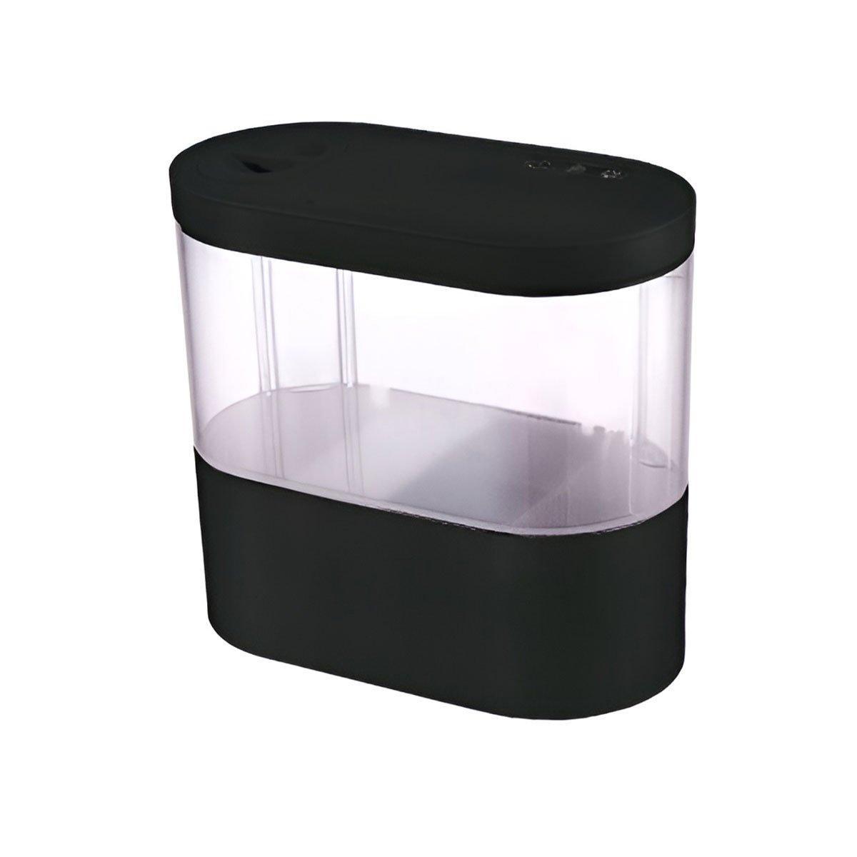 Mini Self-Circulating Desktop Fish Tank Eco-Friendly Creative Aquarium for Home - Black