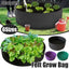 5x Felt Planting Bag Round Vegetable Garden Flower Seedling Grow Bags for Plants - Green-70*30cm