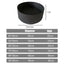 5x Felt Planting Bag Round Vegetable Garden Flower Seedling Grow Bags for Plants - Black-90*30cm