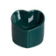 Love Shape Slanted Cat Bowl Ceramic Pet Bowl for Cats Food Water Feeding Dish - Green