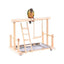 Parrots Wooden Stand Bird Play Activity Center Playground Ladder Perch Gym