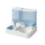 Automatic Cat Feeder Water Dispenser All in One Plastic Bowl for Cats and Dogs - Grey