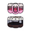 Pet Fence Indoor Cat Dog Tent Octagonal Fence Portable Foldable Cage Kennel - S-Pink